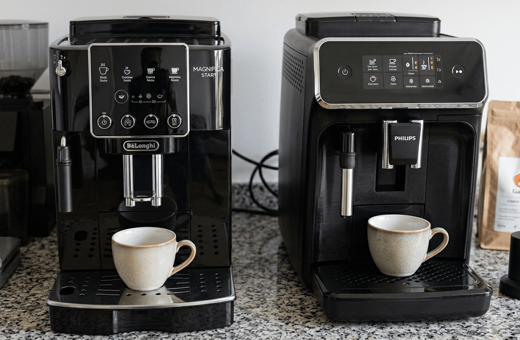DeLonghi Magnifica Start and Philips Series 2200 espresso machines