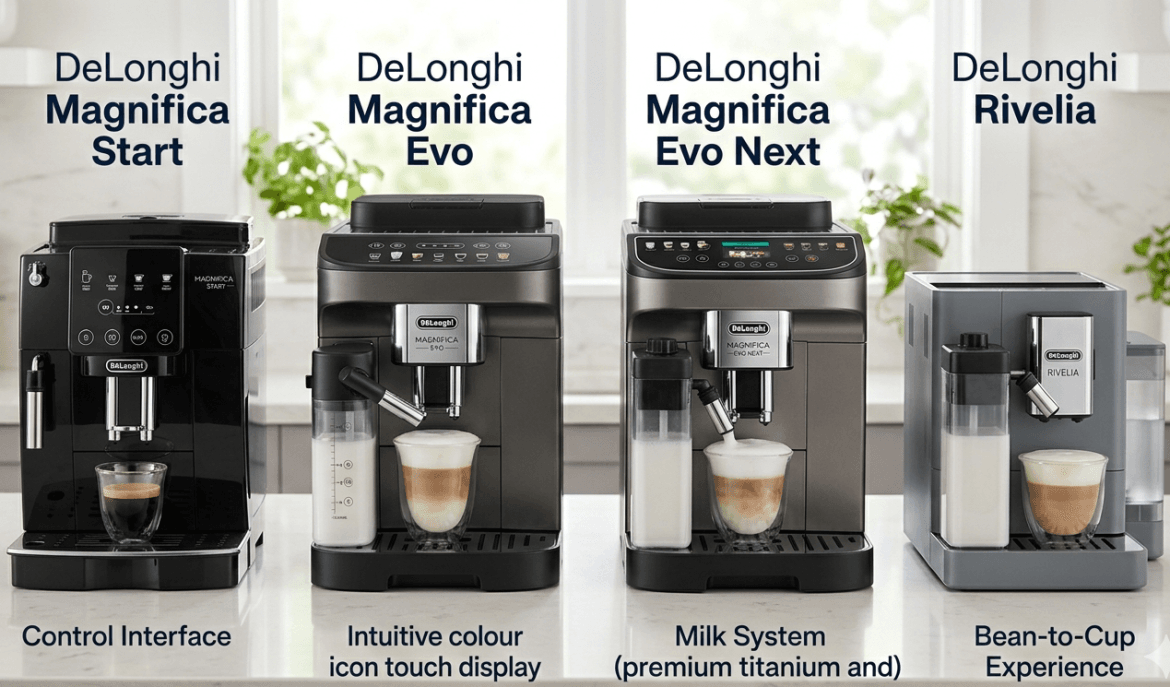 DeLonghi Magnifica lineup compared